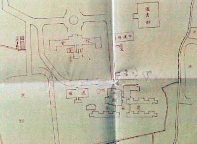 昭和5年の天理外国語学校校舎配置図