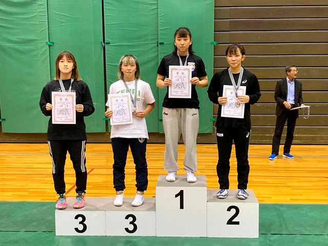 上岡選手　53kg級　女子フリースタイル 3位