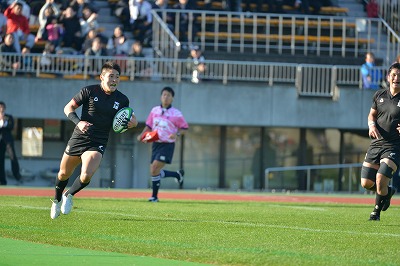 前半 SH藤原恵太の勝ち越しのトライ