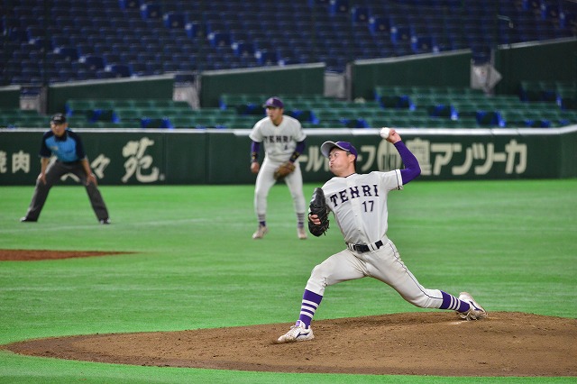 先発、中川投手は七回まで粘投した