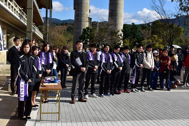 壮行会を主催した学生自治会のメンバー