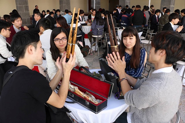 プエブラ大にて、現地の学生との交流会