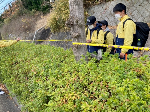 競技役員として活躍した陸上部